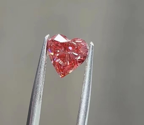Phòng thí nghiệm nhân tạo CVD tổng hợp 1.15ct Pink Heart Diamond Brilliant Cut
