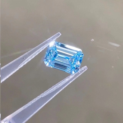 Fancy Intense Color Loose Lab Grown Blue Diamonds Emerald Cut