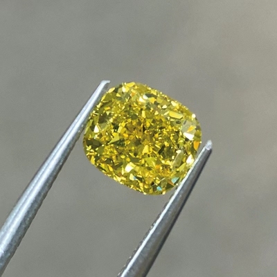 Đệm cắt HPHT Lab Grown Yellow Diamond Tất cả các hình dạng đều có sẵn