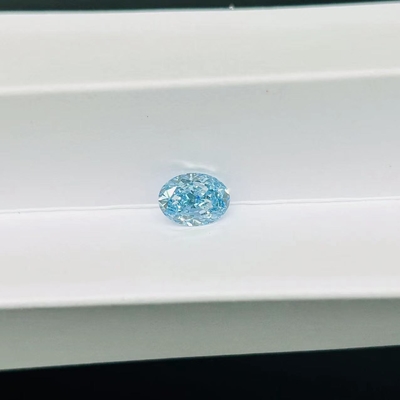 ZKZ Kim cương 1 carat kích thước hình bầu dục Phòng thí nghiệm lỏng trưởng thành Kim cương xanh VVS2