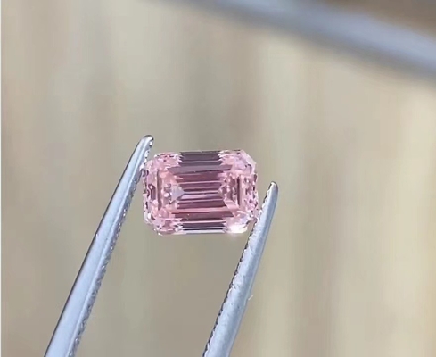 Phòng thí nghiệm tổng hợp Emerald Cut Lab Grown Pink Diamonds Trang sức Fancy Light Grade