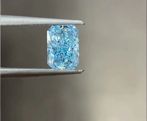 4ct 10 Mohs Lab Grown Blue Diamonds Radiant Brilliant Cut Size Lớn