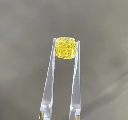 đệm kim cương rời HPHT Lab Grown Yellow Diamond Certified Tổng hợp Kim cương