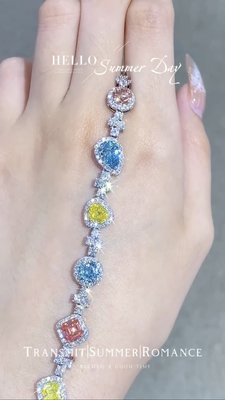 Phòng thí nghiệm màu tạo ra vòng tay kim cương Bàn tay kẹo Bàn tay kim cương Phòng thí nghiệm đồ trang sức kim cương