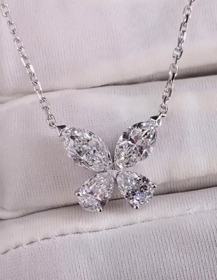 Butterfly Lab tạo ra dây chuyền kim cương dây chuyền kim cương trang sức thiết lập dây chuyền