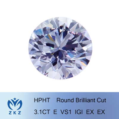3.1Ct Tổng hợp Loose Lab Grown Diamonds Màu trắng cắt rực rỡ