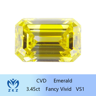 Phòng thí nghiệm HPHT lỏng lẻo đã tạo ra viên kim cương màu vàng Emerald Cut được IGI chứng nhận